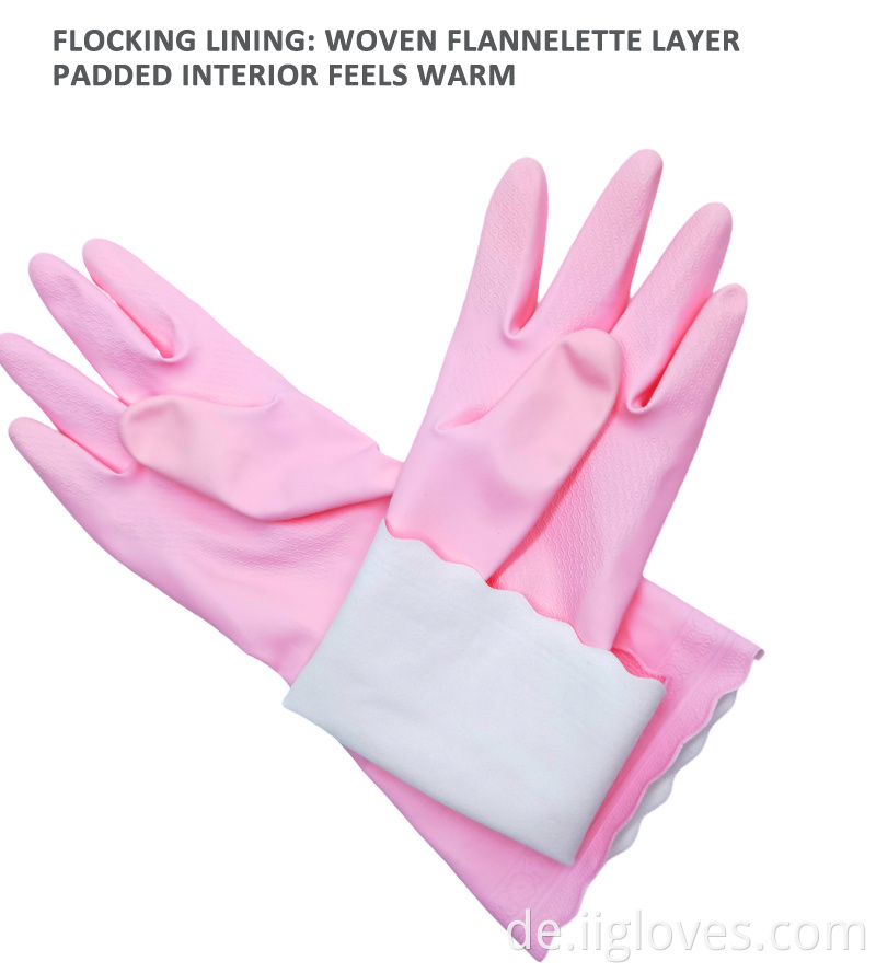 Pink Nitril Latex Geschirrspülküchenreinigung Haushaltsschutz Haushalts Vinyl Nitril -Mischhandschuhe